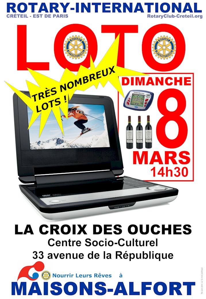 Loto du Rotary International Créteil Est de Paris à Maisons-Alfort